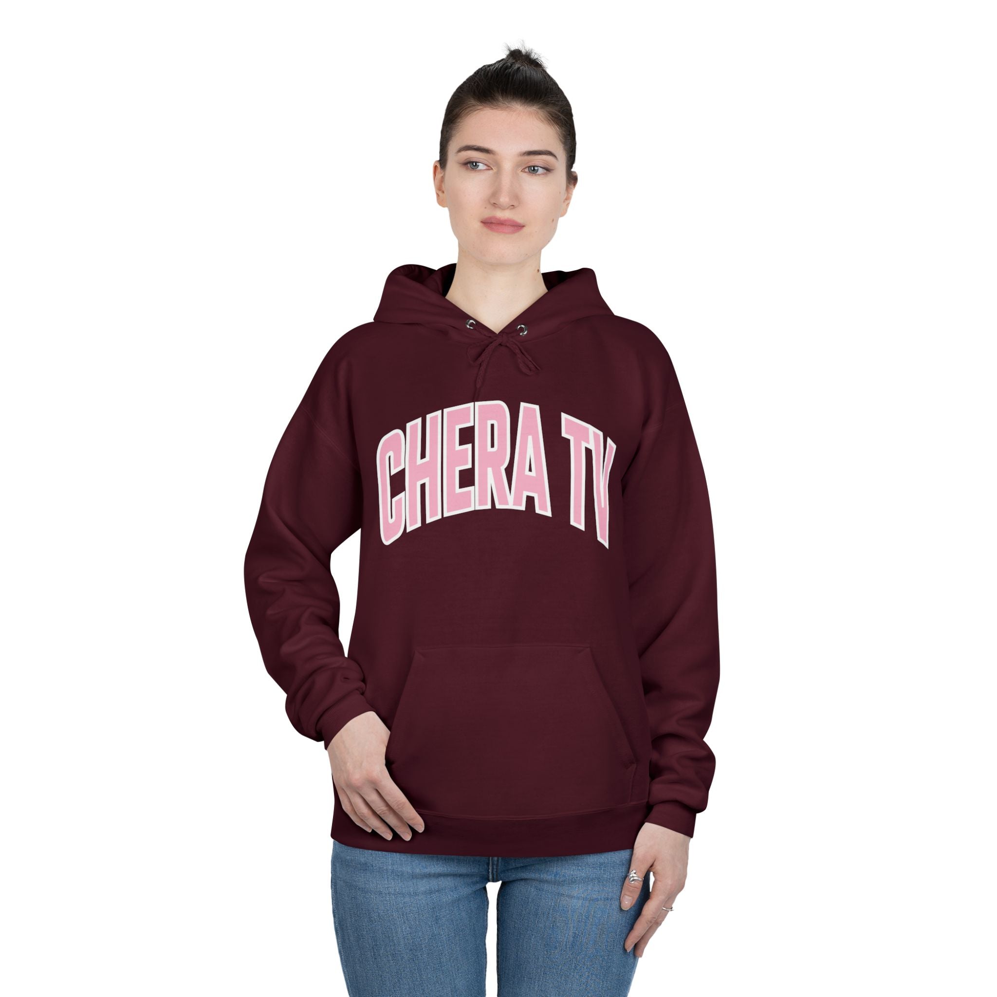 Chera TV Pink Wordmark Hoodie