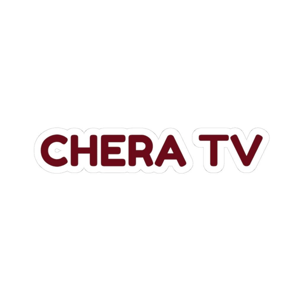 Chera TV Maroon Logo Sticker