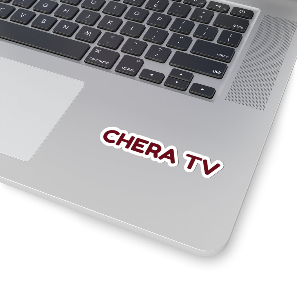 Chera TV Maroon Logo Sticker